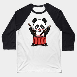 Drummer Panda Baseball T-Shirt